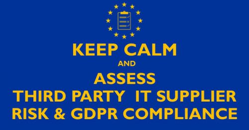 Keep calm and assess third party GDPR poster