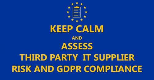 Keep calm and assess third party GDPR poster
