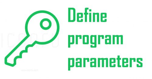 Key and define program parameters graphic