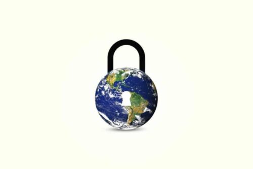 Image of earth locked down